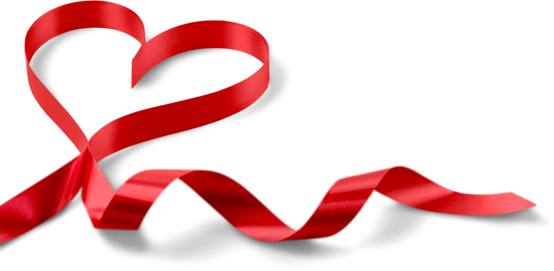 Heart-Shaped Red Ribbon